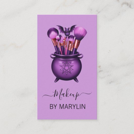 Gothic Hexen-Themed Makeup Brush-Set Visitenkarte (Vorderseite)