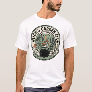 Gothic Hexengarten Retro Groovy Halloween Grafik T-Shirt