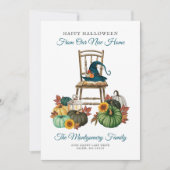 Gothic Hexenkürbis Halloween Neue Zuhause Moving Ankündigung (Vorderseite)