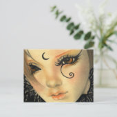 Gothic-Hexenpuppe-Gesicht Postcard Postkarte (Stehend Vorderseite)