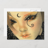 Gothic-Hexenpuppe-Gesicht Postcard Postkarte (Vorne/Hinten)