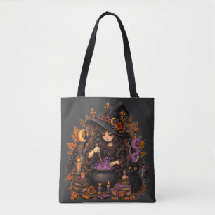 Gothic-Hexentrank Halloween Schwarze Katze Hexerei Tasche