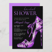 Gothic High Heel Shoe Halloween-Brautparty Einladung (Vorne/Hinten)