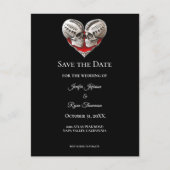 Gothic-Hochzeit Halloween Save the Date Postkarte (Vorderseite)