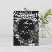 Gothic-Hochzeit mit Verzierten Rahmen, Keile und L Save The Date (Stehend Vorderseite)