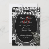 Gothic-Hochzeit mit Verzierten Rahmen, Keile und L Save The Date (Rückseite)