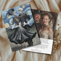 Gothic-Hochzeit - Niedliche Skelette tanzen im Van