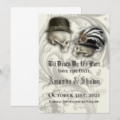 Gothic Hochzeit Save the Date (Vorne/Hinten)