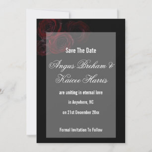 Gothic Hochzeit Save-the-Date Karte Dunkle Roman