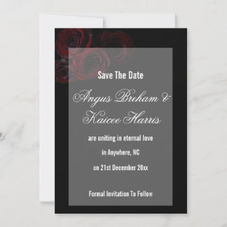 Gothic Hochzeit Save-the-Date Karte | Dunkle Roman