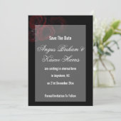 Gothic Hochzeit Save-the-Date Karte | Dunkle Roman (Stehend Vorderseite)