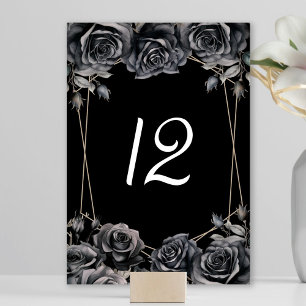 Gothic Hochzeit Schwarze Blumen Hochzeit Tischnumm Tischnummer