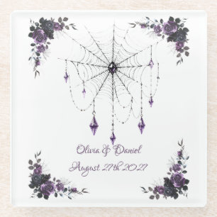 Gothic Hochzeit Untersetzer Floral Dark Romance