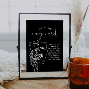 Gothic Hochzeit Wähle eine Karte Gästebuch Schild