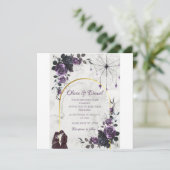 Gothic Hochzeits-Einladung Save The Date (Stehend Vorderseite)