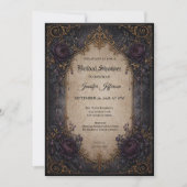 Gothic Hochzeitsdusche Einladung im Vintage-Stil (Vorderseite)