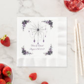 Gothic Hochzeitsservietten Florale dunkle Romantik Serviette (Beispiel)
