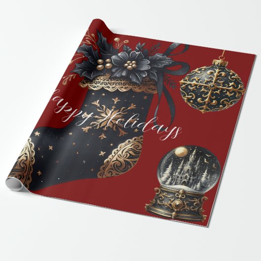 Gothic Holidays Wrapping Paper Geschenkpapier (Ungerollt)