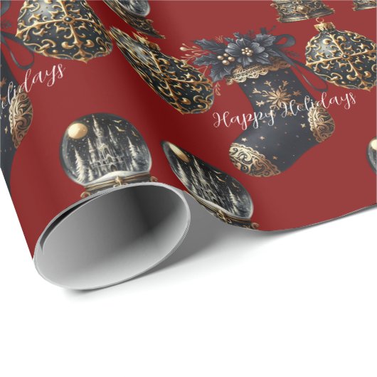 Gothic Holidays Wrapping Paper Geschenkpapier (Rolleneckpunkt)