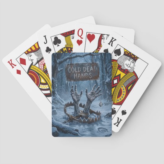Gothic-Horror-Illustration gefrorener Hände  Spielkarten (Rückseite)