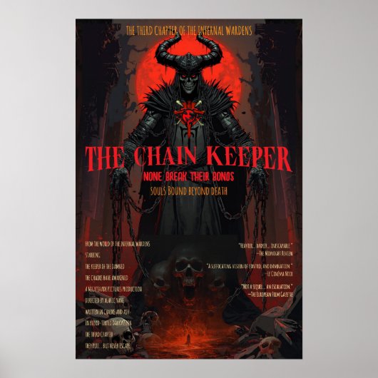 Gothic-Horror-Kettenbewahrer Dark Fantasy Wand Poster (Vorne)