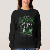 Gothic Horror Metal Logo Neon Grün Sweatshirt (Vorderseite)