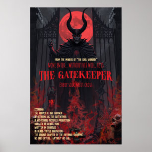 Gothic-Horror-Plakat Der Torwächter Wandkunst Poster