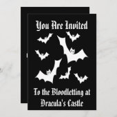 Gothic Horror Vampire Bats Einladung (Vorne/Hinten)
