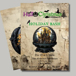 Gothic House Hallo Weihnachtsfest Bash Einladung
