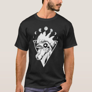 Gothic-Huhn Edgy-Goth mit Mondphase Halbmond  T-Shirt
