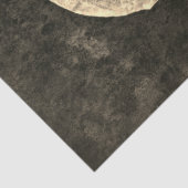 Gothic Human Skull Black Beige Textur Seidenpapier (Detail)
