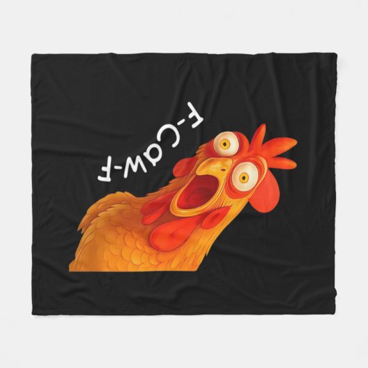Gothic Humor Funny F Caw F Crow Design Fleecedecke (Vorderseite (Horizontal))