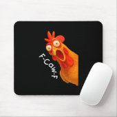 Gothic Humor Funny F Caw F Crow Design Mousepad (Mit Mouse)