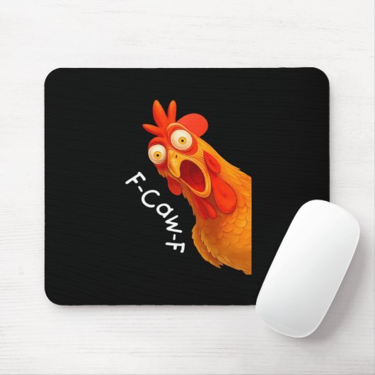 Gothic Humor Funny F Caw F Crow Design Mousepad (Mit Mouse)