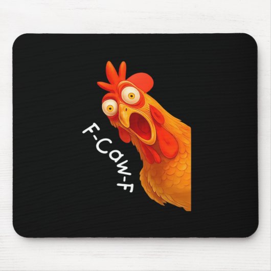 Gothic Humor Funny F Caw F Crow Design Mousepad (Vorne)