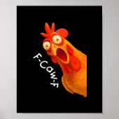 Gothic Humor Funny F Caw F Crow Design Poster (Vorne)