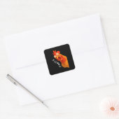 Gothic Humor Funny F Caw F Crow Design Quadratischer Aufkleber (Umschlag)