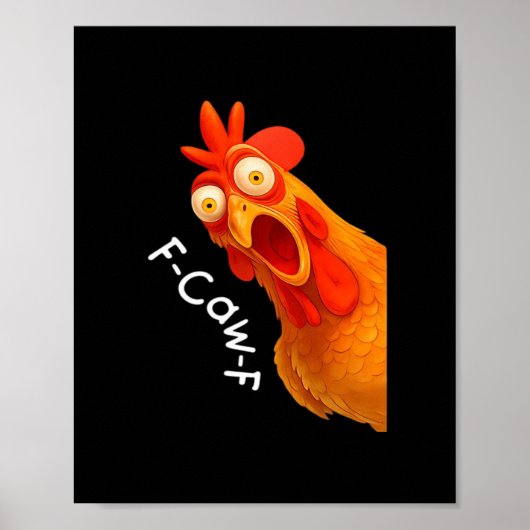 Gothic Humor Funny F-Caw-F Crow Poster (Vorne)