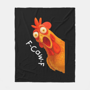 Gothic Humor Lustiger F-Caw-F-Krähe Fleecedecke