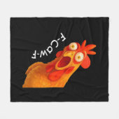 Gothic Humor Lustiger F-Caw-F-Krähe Fleecedecke (Vorderseite (Horizontal))