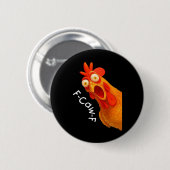 Gothic Humor Lustiges F Caw F Krähen-Design Button (Vorne & Hinten)