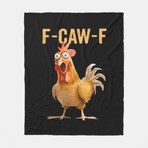 Gothic Humorvoller Humor Krähe F-Caw-F Fleecedecke