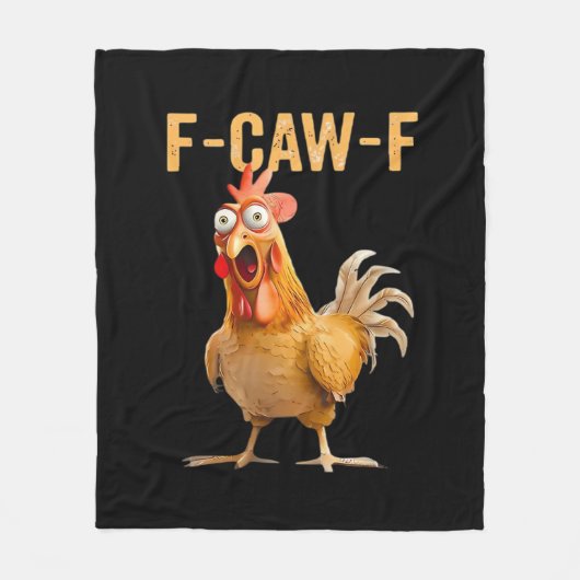 Gothic Humorvoller Humor Krähe F-Caw-F Fleecedecke (Vorderseite)