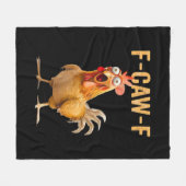 Gothic Humorvoller Humor Krähe F-Caw-F Fleecedecke (Vorderseite (Horizontal))