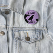 Gothic I Liebe Crows schwarz und lila Button (Beispiel)