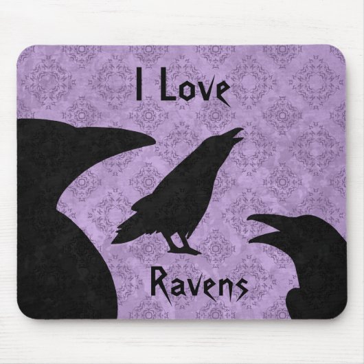 Gothic I Liebe ravens Mousepad (Vorne)