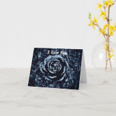 Gothic I Liebe Sie romantische blaue Rose Karte (Gelbe Blume)