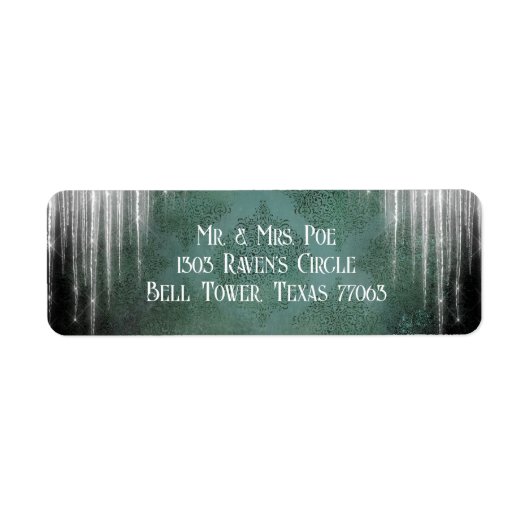 Gothic Iced Aqua Green Damask (Vorne)