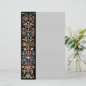 Gothic Illuminated Art Stationery Lined Briefpapier (Stehend Vorderseite)
