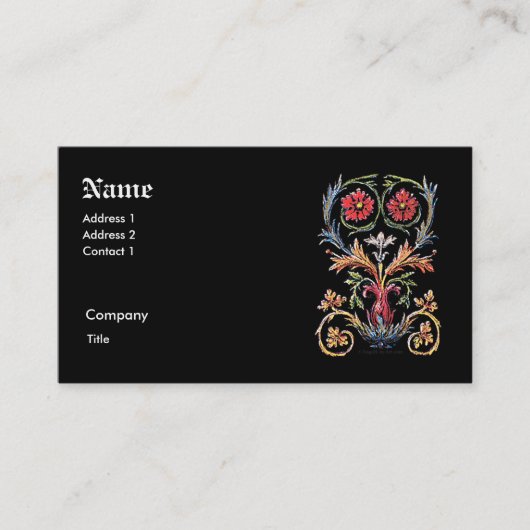 Gothic Illuminated Business Card Visitenkarte (Vorderseite)